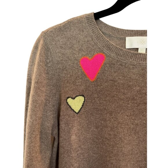 LXT Lisa & Todd Sweater Cashmere Heart Pattern Crew Neck Sweater Womens XS - Picture 10 of 15